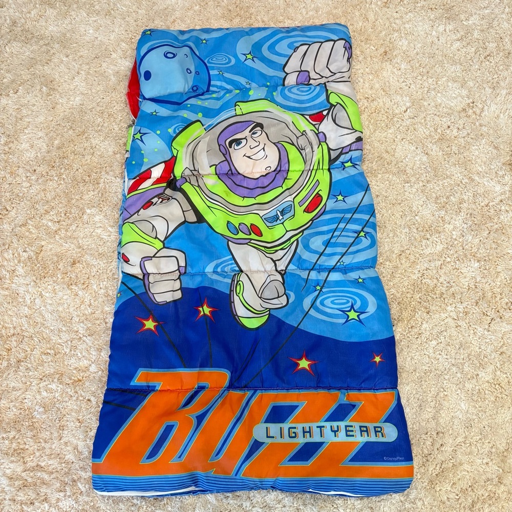 Vintage Toy Story Buzz Lightyear Kids Sleeping Bag Made in USA 90’s Disney Pixar